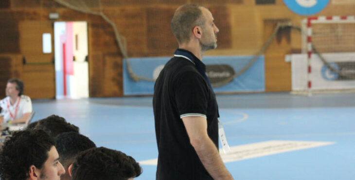 Miguel Ángel Moriana durante la fase de ascenso en La Coruña. Foto: La Salle Balonmano