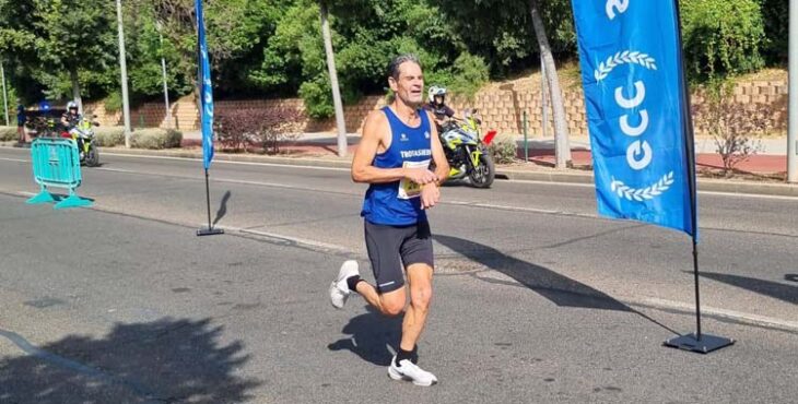 Laureano García en plena competición en la Carrera Go Fit.