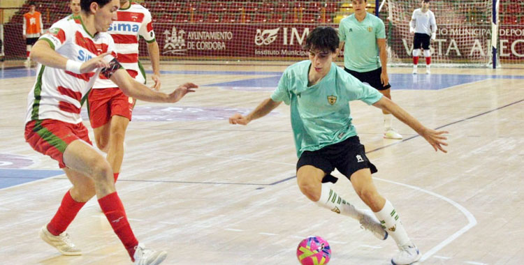 Un lance del amistoso del Córdoba Futsal Patrimonio ante el Sima Granada. Foto: Edu Luque / Córdoba Futsal