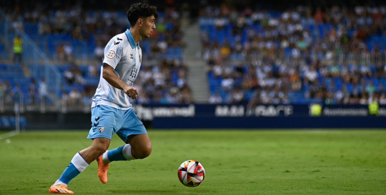 Jesús Martín en un partido con el Málaga CF antes de llegar al Ciudad de Lucena