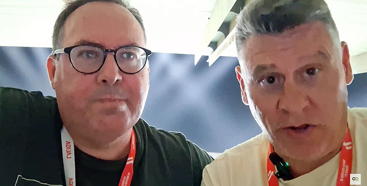 Rafa Fernández y David Jurado analizando el partido ante Las Palmas.