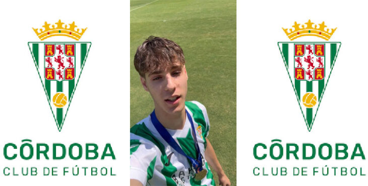 Guille del Pino de blanquiverde y con su oro europeo sub18.