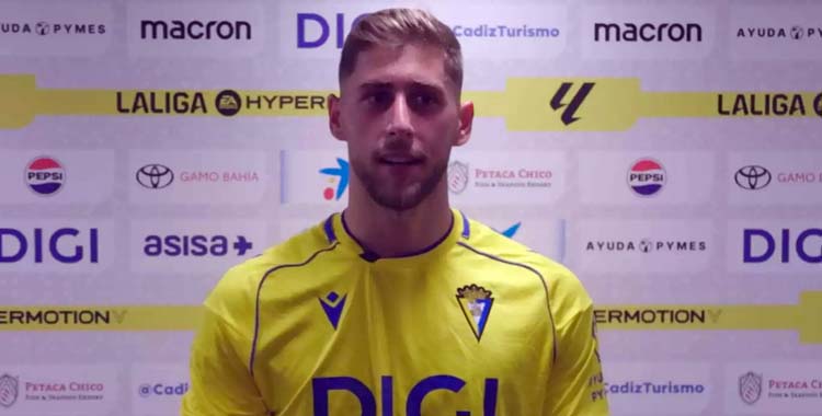 Jorge Moreno tras debutar con el Cádiz ante el Córdoba.