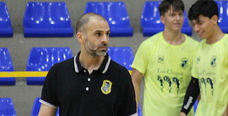 Miguel Ángel Moriana durante una sesión de trabajo. Foto: La Salle Balonmano