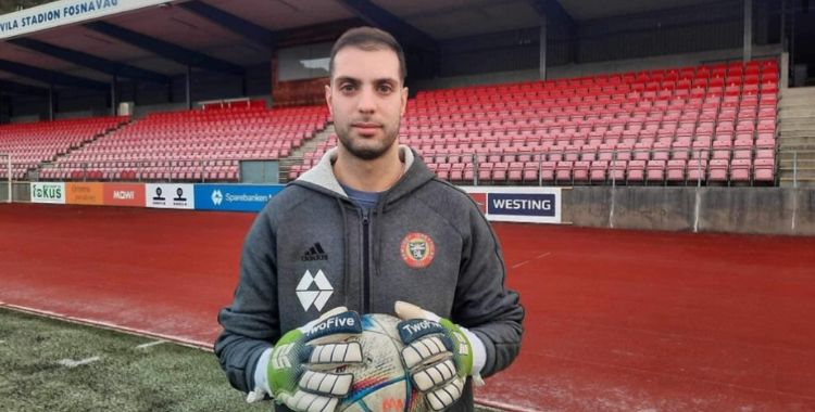 El guardameta cordobés Pedro Moreno jugador del Bergsøy IL,