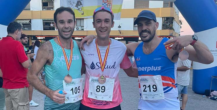 Podio masculino en la Subida a la Torre de El Carpio.