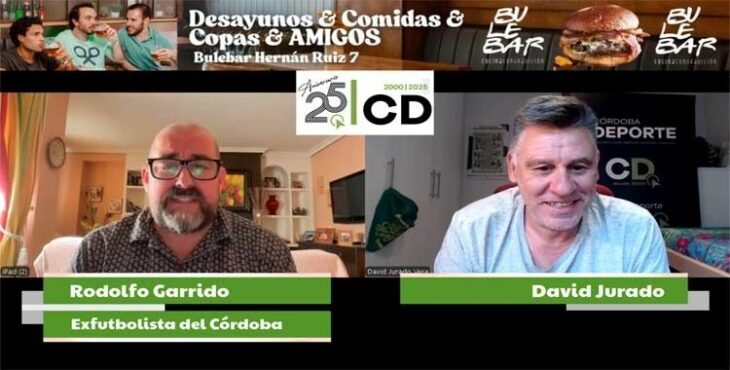 Rodolfo recordando viejos tiempos de fútbol con David Jurado.