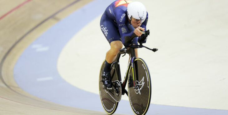 Cabello volando sobre el velódromo de Río de Janeiro. Foto: UCI
