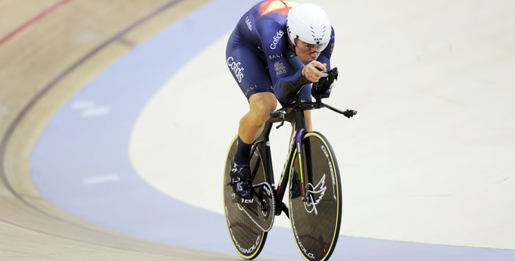 Cabello volando sobre el velódromo de Río de Janeiro. Foto: UCI