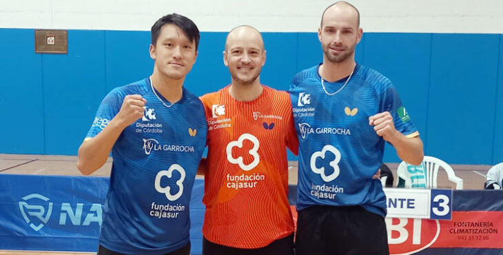 Chen, Machado y Carvalho celebrando su victoria en Donosti
