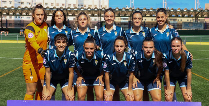 El once inicial del cuadro cordobesista en las Islas Canarias. Foto: @CordobaFemenino