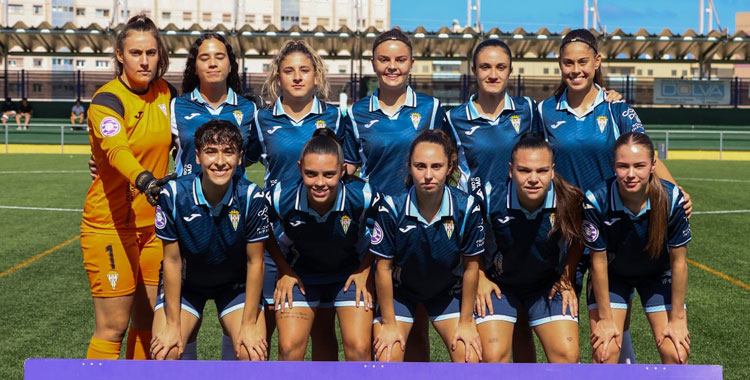 El once inicial del cuadro cordobesista en las Islas Canarias. Foto: @CordobaFemenino