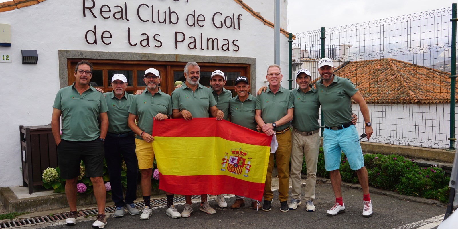 El equipo español de periodistas en su última competición en Las Palmas.