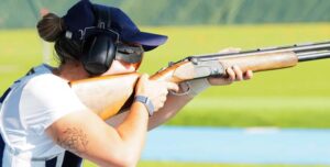 Fátima Gálvez en el Mundial de Tiro Olímpico.