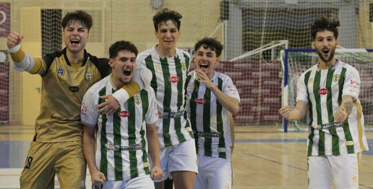 Los jugadores del Córdoba Futsal Patrimonio festejan un gol.