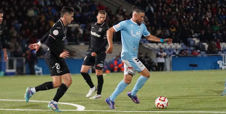 David Agudo ante el Leganés en la Copa del Rey de la 2024-25.