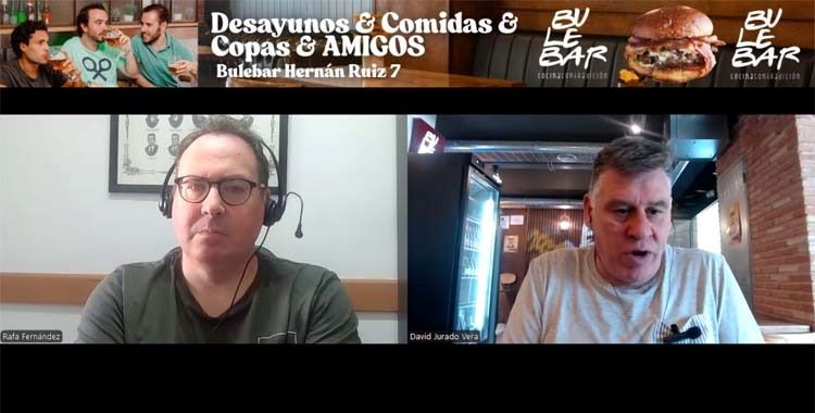 Rafa Fernández y David Jurado analizando la semana del Córdoba CF y su partido en Zaragoza.