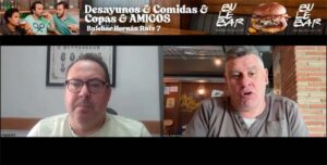 Rafa Fernández y David Jurado departiendo sobre el partido del Córdoba ante el Almería.