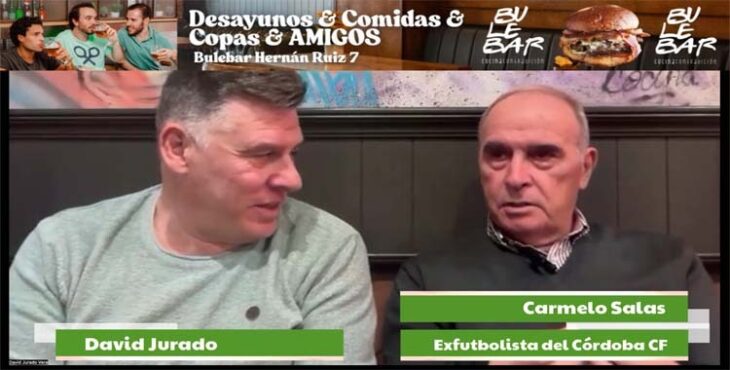 Carmelo Salas junto a David Jurado durante su entrevista en BuleBar Córdoba.