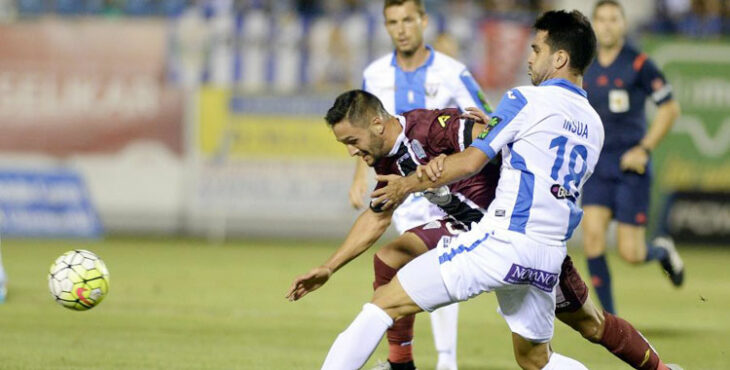 Un lance del último Leganés-Córdoba de liga, en 2016. Foto: LaLiga Hypermotion