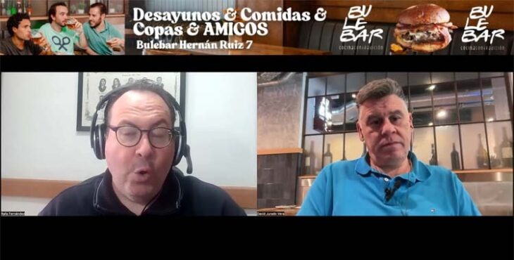 Rafa Fernández y David Jurado departiendo sobre el partido de Málaga, la clasificación y los cambios en el consejo de administración del Córdoba.