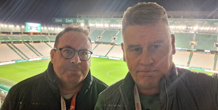 Rafa Fernández y David Jurado valorando la derrota ante el Dépor.