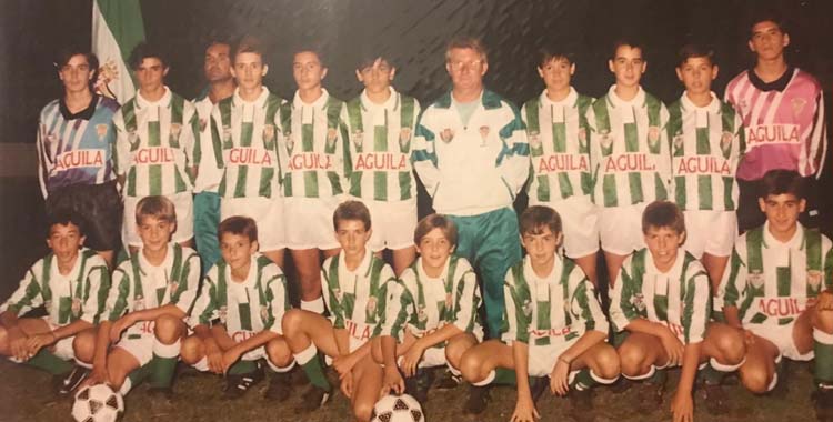 Diego Caro con el Córdoba en su segundo año de infantil.