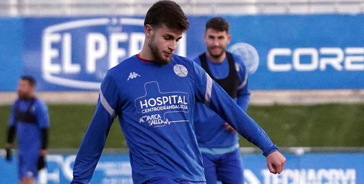 Rafa Manosalva en un entrenamiento como celeste.