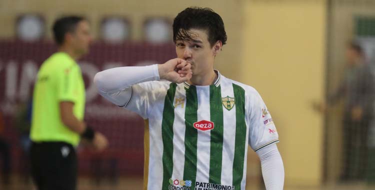 Murilo Duarte celebra su gol ante el Jaén Paraíso Interior.