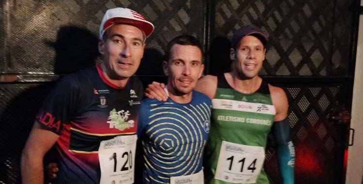 Podio masculino de la Carrera María Auxiliadora de Montilla.