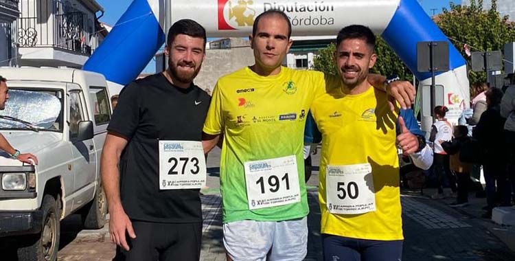 Podio masculino de la Carrera Popular de Torrecampo.