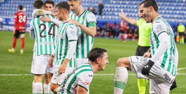 Sergi Guardiola celebrando su gol ante el Mirandés. Foto: @CordobaCF_ofi