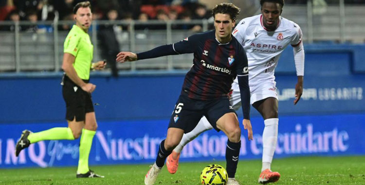 Un momento del encuentro de la pasada jornada entre Eibar y Cultural Leonesa. Foto: LaLiga Hypermotion