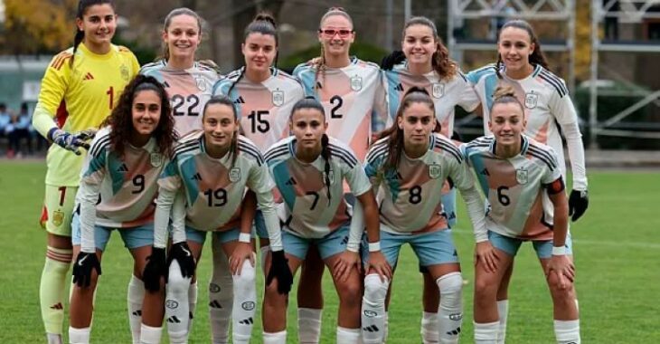 El once de la selección femenina sub19 frente Alemania