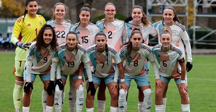 El once de la selección femenina sub19 frente Alemania