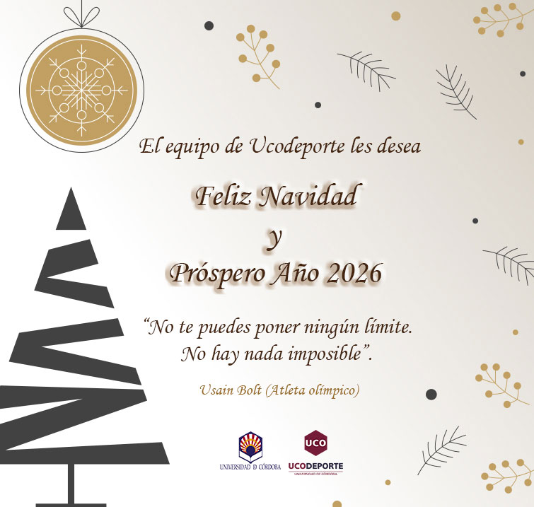 La postal navideña desde Ucodeporte, la sección deportiva de la Universidad de Córdoba