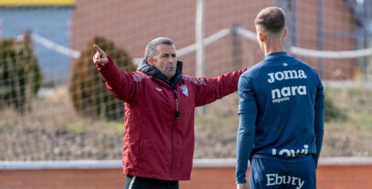 Igor Oca en uno de sus dos entrenamientos con el Leganés.