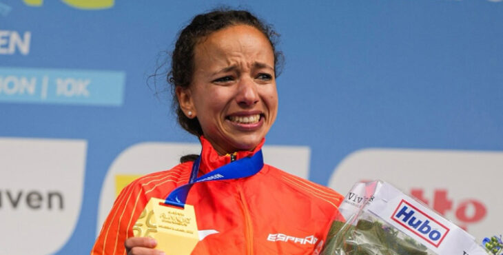 Fátima Ouhaddou, doble oro en el Europeo de fondo en ruta.