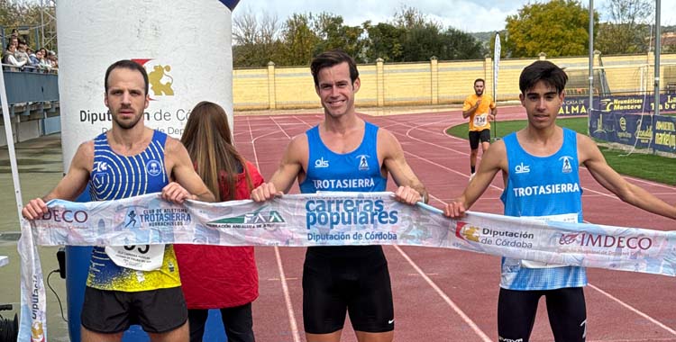 Podio masculino de la Carrera Ciudad de Palma del Río.