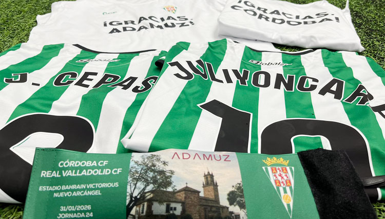 Algunos de los detalles del Córdoba CF pensando en los héroes de Adamuz. Foto: CCF