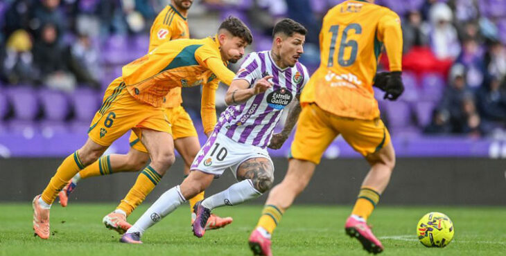 Un instante del último encuentro del Real Valladolid ante el Albacete Balompié. Foto: LaLiga Hypermotion