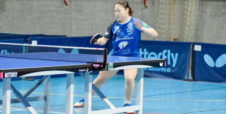 Jiaqi Meng en un partido de esta campaña. Foto: Susana L. Ronchel / Priego Mujer y Progreso