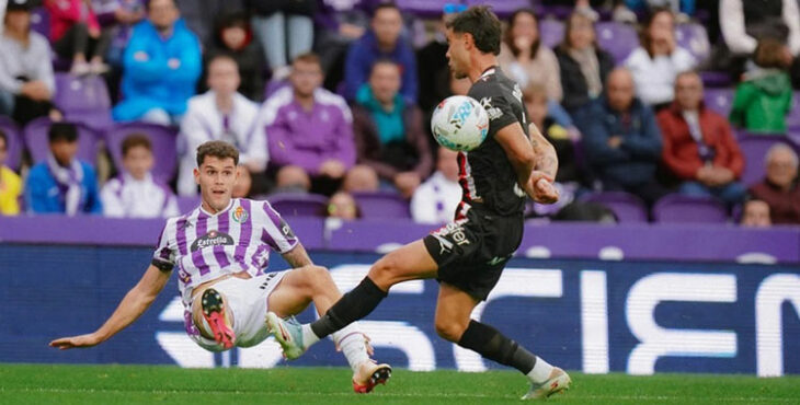 Trilli jugando con el Pucela ante el Real Sporting. Foto: Real Valladolid / El Norte de Castilla