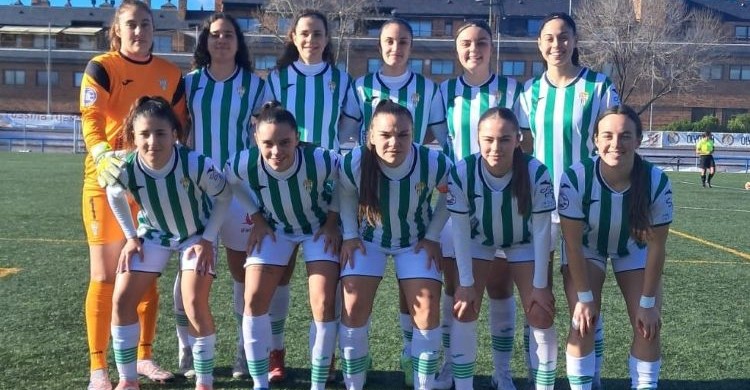 Las jugadoras del Córdoba femenino en el partido ante el Olympia Las Rozas