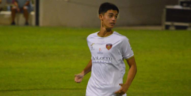 Diego Merino en un partido del Salerm.