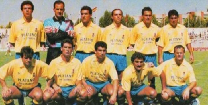 Once de Las Palmas en un partido de la temporada 1992-93.