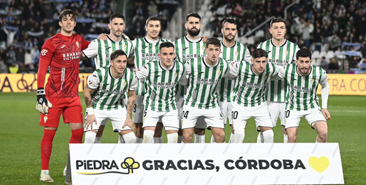 El once del Córdoba CF ante el Málaga.