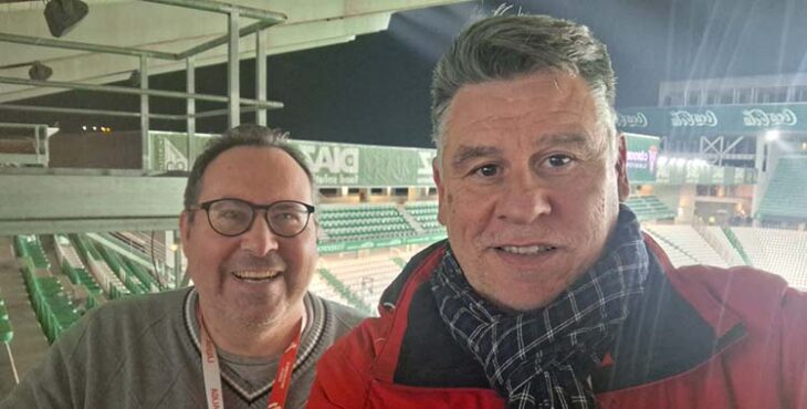 Rafa Fernández y David Jurado analizando el Córdoba vs Burgos.