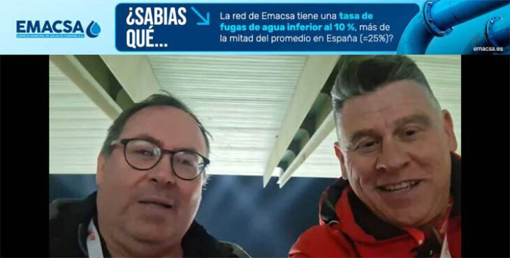 Rafa Fernández y David Jurado analizando el triunfo ante el Real Valladolid.