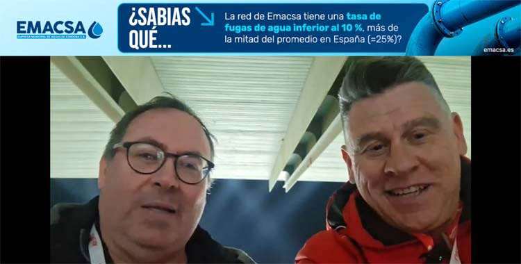 Rafa Fernández y David Jurado analizando el triunfo ante el Real Valladolid.